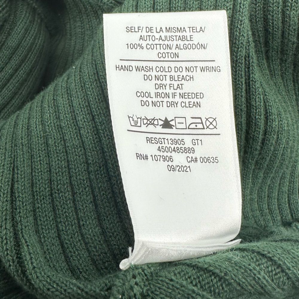 Hudson Garden Topiary Green Knotted Ribbed Sweater Medium - Picture 13 of 14